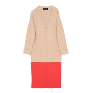 Tabula Rasa Babur Colorblock Cardigan Size M Beige Coral Merino Wool